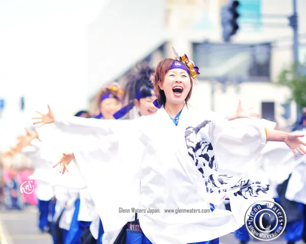 Yosakoi Dance Festival. Hanaarashi. Over 28,000 Visits to this image. Thank you. © Glenn Waters. Japan.