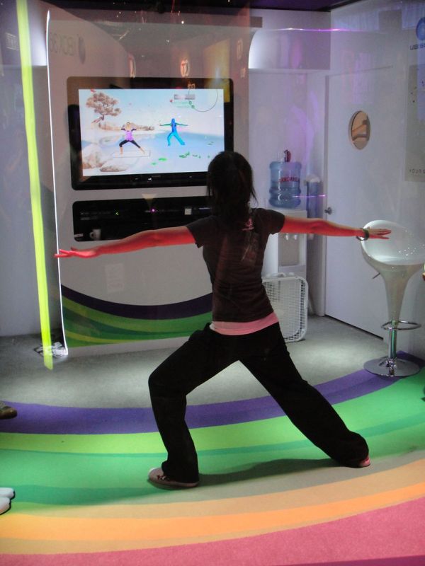 E3 2010 Xbox 360 Kinect Your Shape Fitness Evolved demo booth