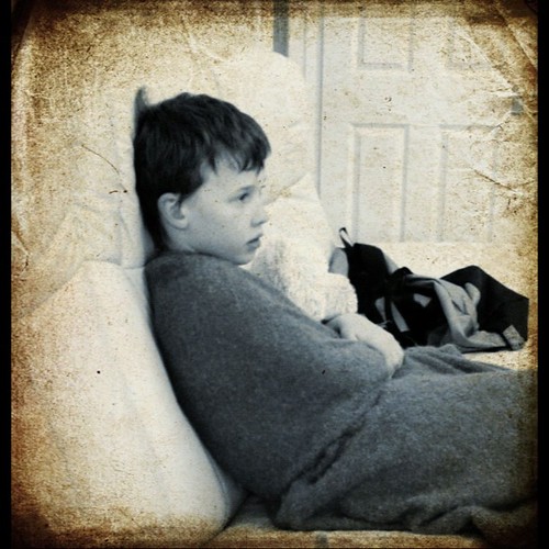 Alex watching Red Dwarf