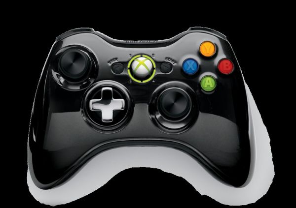 Xbox 360 Special Edition Chrome Series Black Wireless Controller