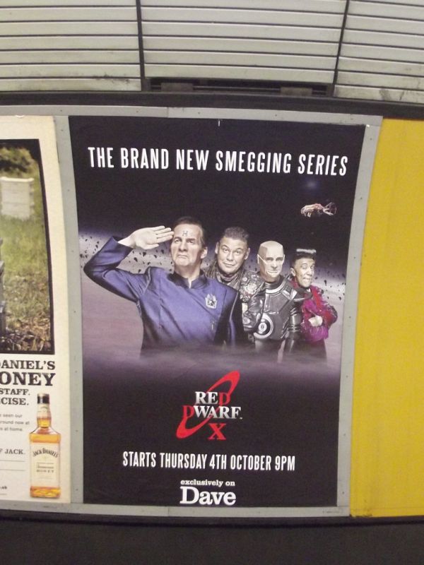 Baker Street Underground Station - Jubilee line - Red Dwarf X advert